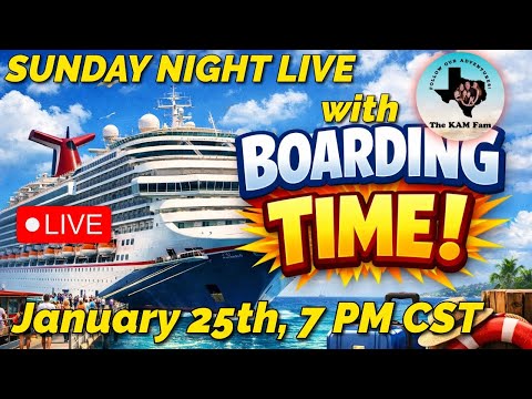 BOARDING TIME?!?!? | SUNDAY NIGHT LIVE WITH THE KAM FAM