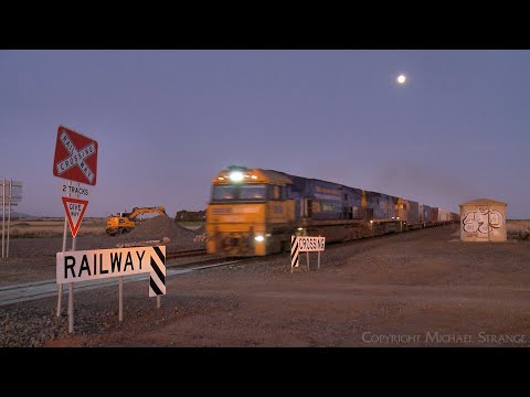 3MA5 Pacific National Container Freight Train At Dusk (17/9/2024) - PoathTV Australian Railways