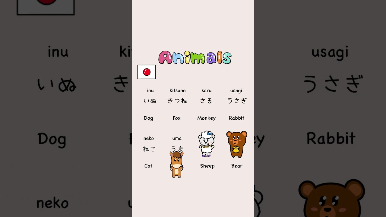 Animals in Japanese🌷🐒