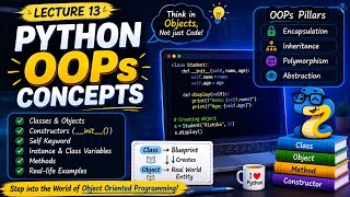 Python OOPs Concepts Explained | Lecture 13 |Classes, Objects, Methods & Method Overriding 