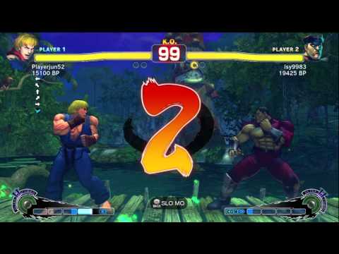 藍弟 lsy9983 [Bison] vs Playerjun52 [Ken] SSF4 Japanese Online Ranked Matches - TRUE-HD