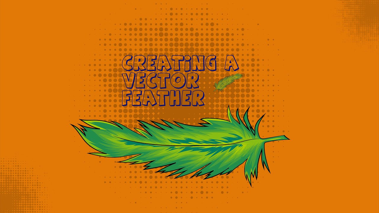 Illustrating a Vector feather /Adobe illustrator speed art/Vector illustration in Adobe Illustrator