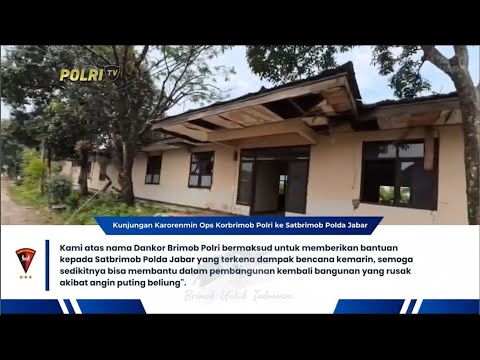 ASRAMA BRIMOB POLDA JABAR TERIMBAS ANGIN PUTING BELIUNG