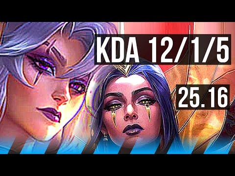 KATARINA vs LEBLANC (MID) | 12/1/5, 900+ games, Godlike | EUW Master | 25.16