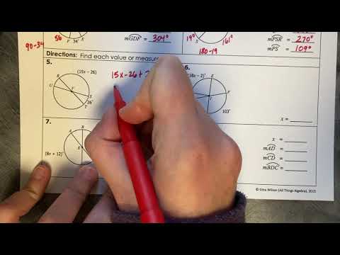 Circles: Central Angles and Arc Measures + Arc Length - Geometry