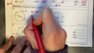Circles: Central Angles and Arc Measures + Arc Length - Geometry