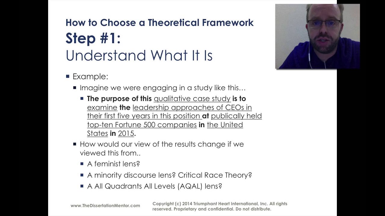 How to Choose a Theoretical Framework for My Dissertation