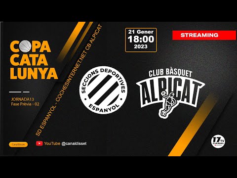 1#CopaCatBQ | SD ESPANYOL - CB ALPICAT (Jornada13) Fase Previa02 (21/1-18:00H)