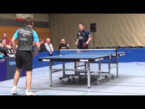 Tischtennis 2.Bundesliga2013 TV Hilpoltstein vs Saarbruecken II (16)D.Dickhardt vs J.Indeherberg 1