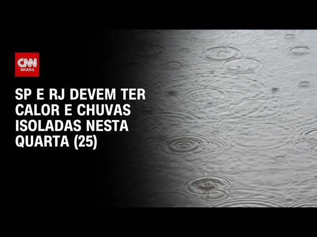 Previsão do tempo: SP e RJ devem ter quarta-feira (25) quente e chuvas isoladas | CNN PRIME TIME