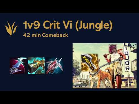 1v9 Crit Vi Jungle - Full Match Replay - 9k Gold Comeback