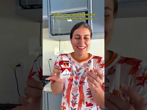 Trollando meu marido dizendo que tô com desejo de cigarro...