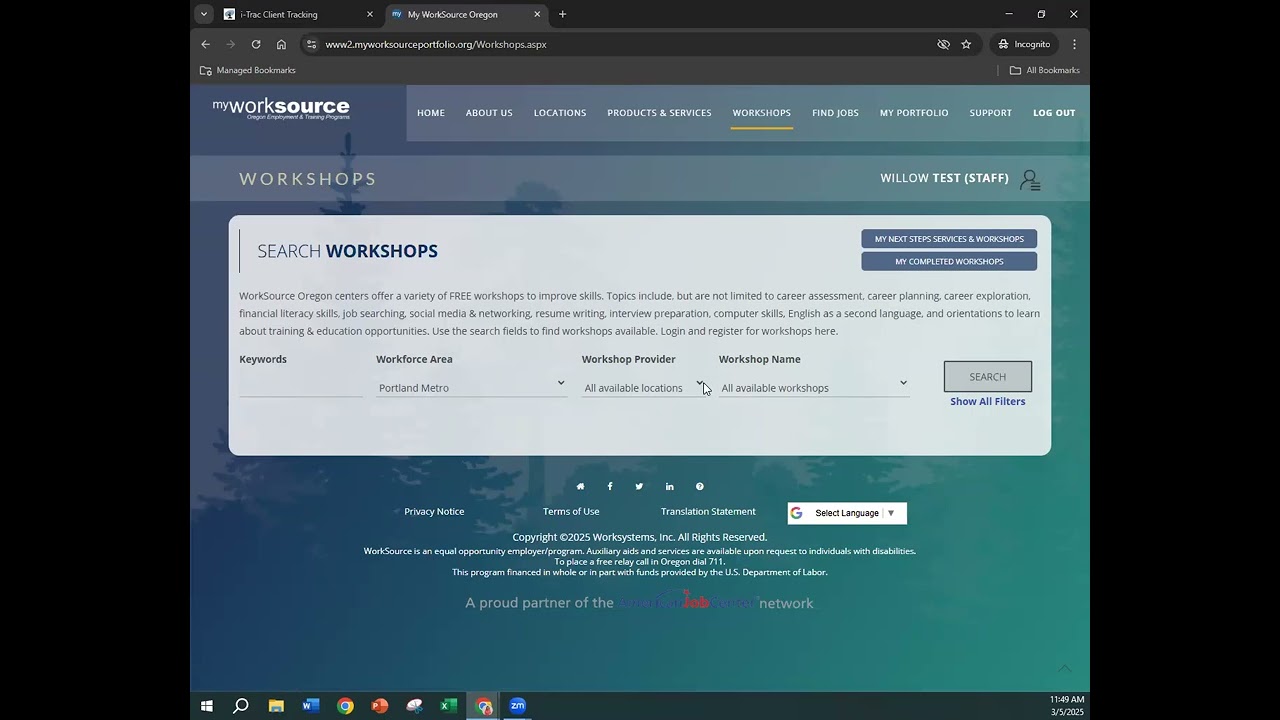 Workshop Registration