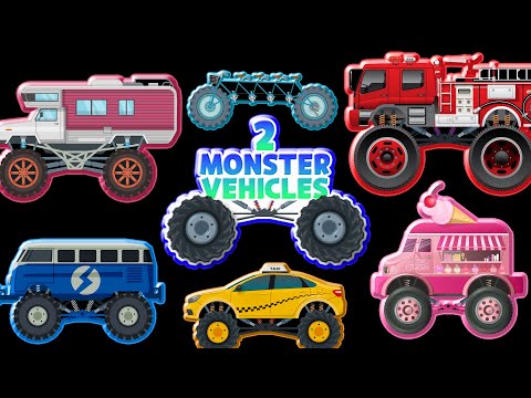 We are THE MONSTER CARS | Cars for Toddlers👶 | Monster Fire Truck🚒 Monster Trucks | Baby First Words