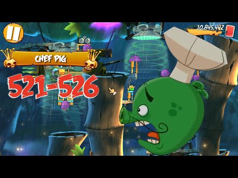 BAMBOO FOREST GRAVITY GROVE - ANGRY BIRDS 2 PC LEVEL 521-526 BOSSLEVEL CHEF PIG