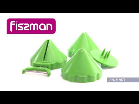 Набор из 3 овощерезок в форме конуса (нерж. сталь)