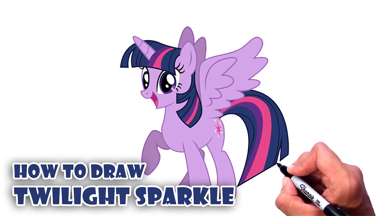 How to Draw Twilight Sparkle From My Little Pony | Step by step easy drawing