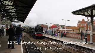 preview picture of video '(HD) 70013 'Oliver Cromwell' whistles through Goole working 1Z72, 'The East Riding' - 28th June 2014'