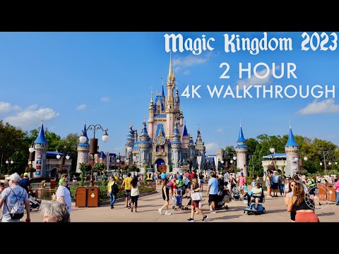 Magic Kingdom 2023 Ultimate 2 Hour Walkthrough in 4K | Walt Disney World Florida March 2023