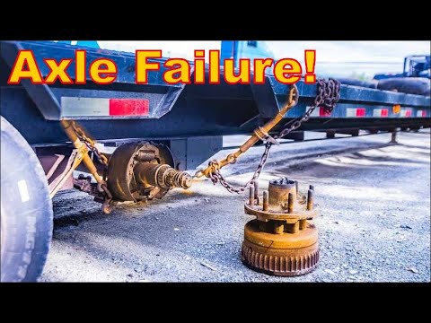 TOTAL Axle Failure - How to Chain up/Strap a Tandem Trailer Axle!