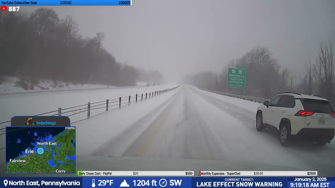 Off to Syracuase for Lake Effect Snow - LIVE STORM CHASER