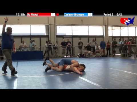 Bo Nickal vs. Zachary Brunson at 2013 Junior Nationals - FILA - FS