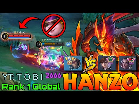 No.1 Hanzo VS Supreme Gusion & Brody - Top 1 Global Hanzo by YR: T O B I - Mobile Legends