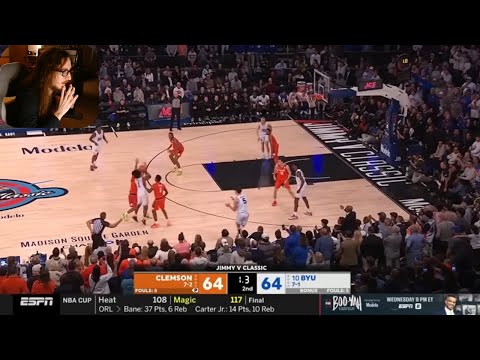 ABSOLUTELY INSANE GAME - #10 BYU vs Clemson Highlights | Men's Basketball | College Basketball 2025