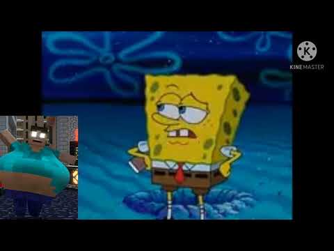 Fat herobrine Characters portrayed By Spongebob