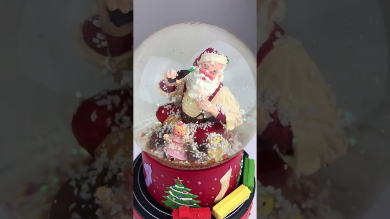 Hallmark Coca-Cola Santa Musical Snow Globe With Moving Train Christmas Ebay Listing