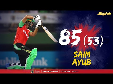 Saim Ayub's Incredible Innings to Put Him Top of the Scoring Charts!  | CPL 2023