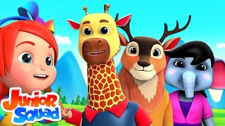 Zoo Song For Children | Animal Sound Song | Nursery Rhymes For kids By Junior Squad