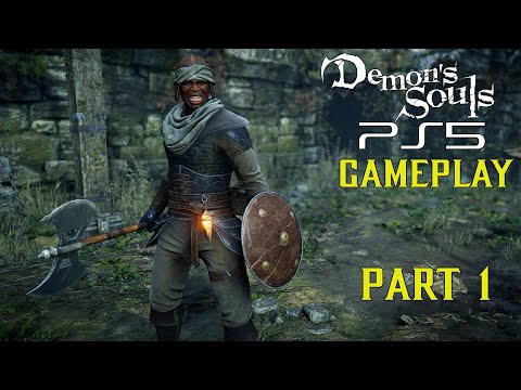 Demon Souls PS5 Gameplay Part 1 Tutorial Area and Vanguard Demon Boss Fight