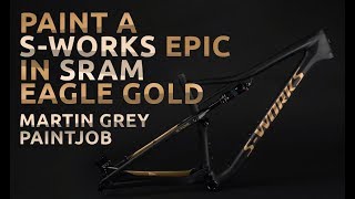 how to paint a bike - s-works epic - sram eagle gold