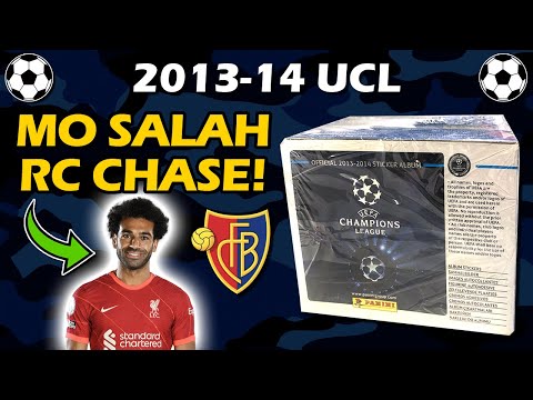 MO SALAH ROOKIE CHASE!! 2013-14 Panini UEFA Champions League Sticker Box