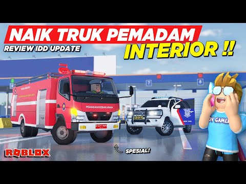 NAIK TRUK PEMADAM DAN MOBIL POLISI INTERIOR !! REVIEW CDID VERSI REALISTIS - Roblox Indonesia