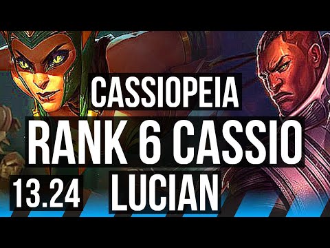 CASSIOPEIA vs LUCIAN (MID) | 12/1/8, Rank 6 Cassio, Legendary, 600+ games | JP Master | 13.24