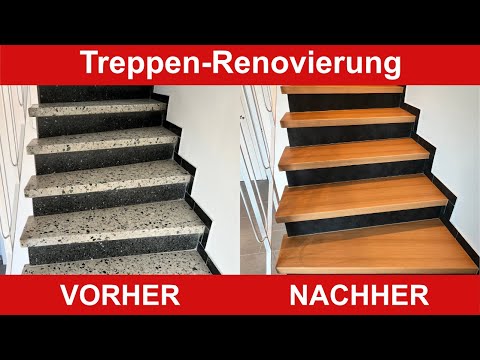 Treppen mit Folie bekleben, Treppenrenovierung, Treppen Folierung