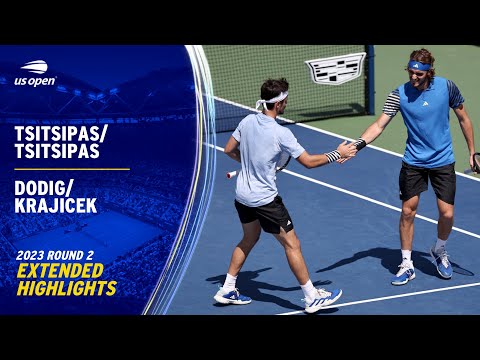 Tsitsipas/Tsitsipas vs. Dodig/Krajicek Extended Highlights | 2023 US Open Round 2