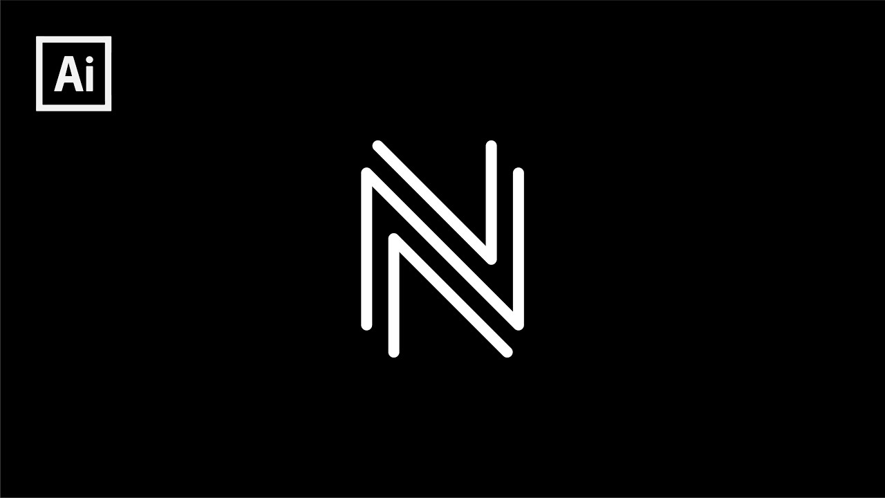 Geometric Logo Design | N Letter Logo | Adobe illustrator Logo Design Tutorial