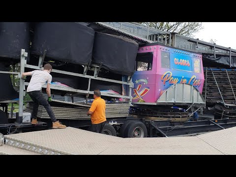 B.Cole & Sons Waltzer Build Up Pt.5 Kings Park Bournemouth May 2024 #funfair #fairground