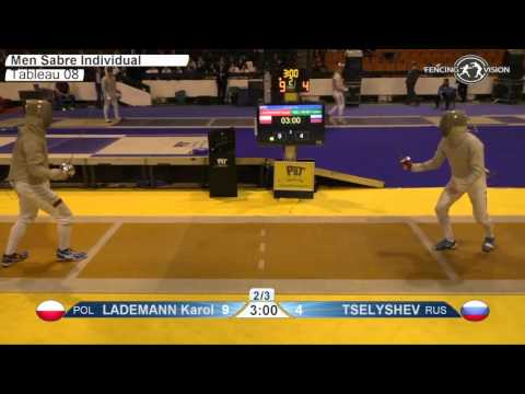 FE M S Individual Cadets NoviSad ZC 2016 T08 04 yellow LADEMANN  POL vs TSELYSHEV RUS