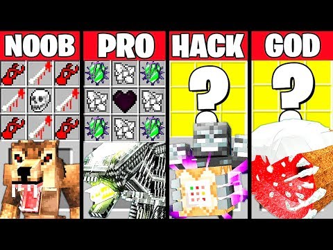 Minecraft Battle: BOSS MUTANT CRAFTING CHALLENGE - NOOB vs PRO vs HACKER vs GOD ~ Funny Animation