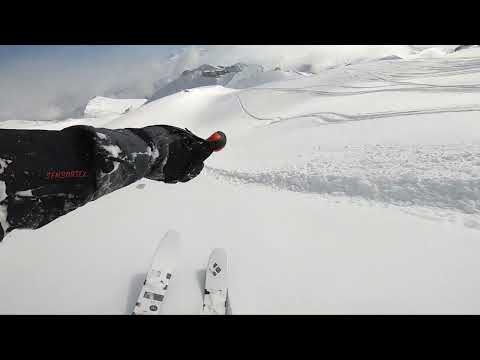 Davos Weissfluhgipfel freeride powder skiing - POV 4k GoPro 8