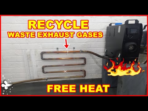 I HEAT THIS HOMEMADE RADIATOR FOR FREE Using Waste Exhaust Gas from a Diesel Oil Heater Chinese