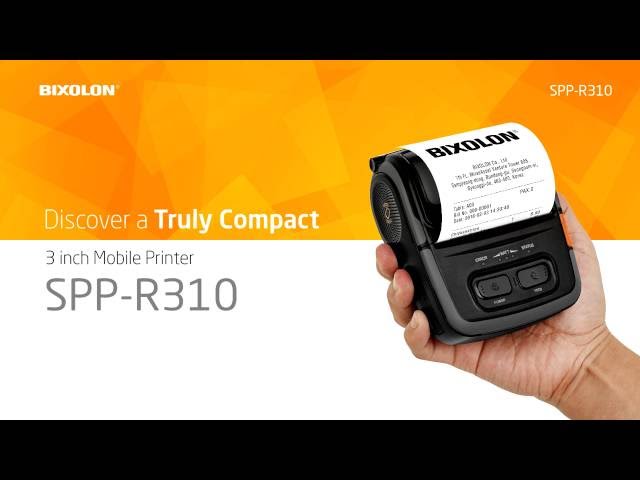 Bixolon SPP-R310PLUSWK Impressora de Talões Portátil Térmica Direta 80mm WiFi/Bluetooth/NFC Preta video