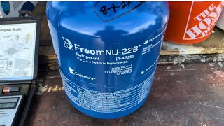 Ripped off  How Much Does a Full cylinder of R-422B / Nu-22B Weigh & How much does it Weigh Empty 