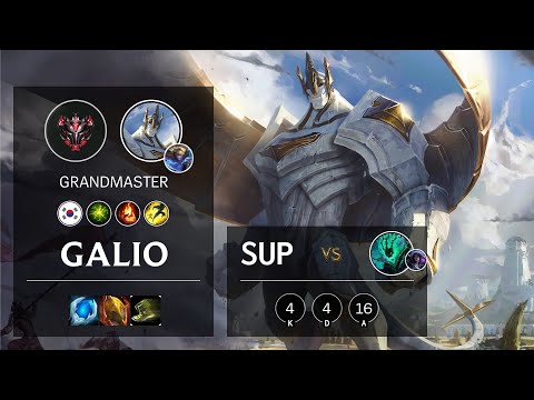 Galio Support vs Thresh - KR Grandmaster Patch 10.14