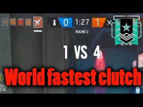 The World Fastest 1v4 clutch in 21 secs : Ps4 Diamond - Ranked Highlights - Rainbow Six Siege