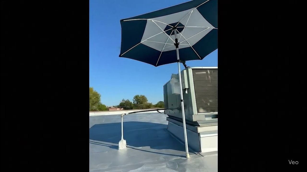 UV-Blocker ServiceShield deploying on HVAC rooftop unit — watch on YouTube